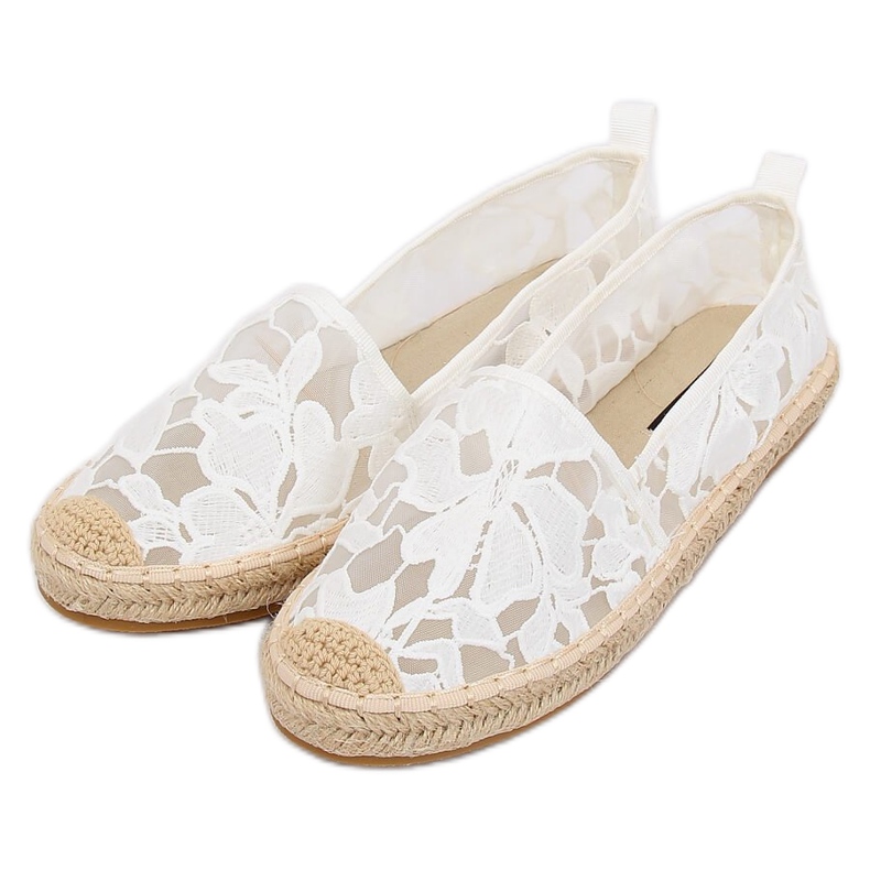 Valkoiset avoimet espadrillit 68-130 Valkoinen 2