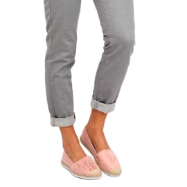 Espadrillot vaaleanpunainen käärmeen iho 68-64 Vaaleanpunainen 2