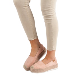 Forever Folie Vaaleanpunaiset espadrillit alustalla vaaleanpunainen 1