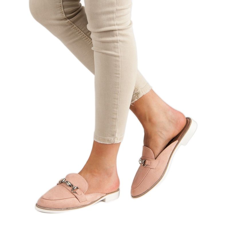 Tyylikkäät naisten tossut vaaleanpunainen 2