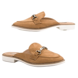 Tyylikkäät naisten tossut ruskea 1