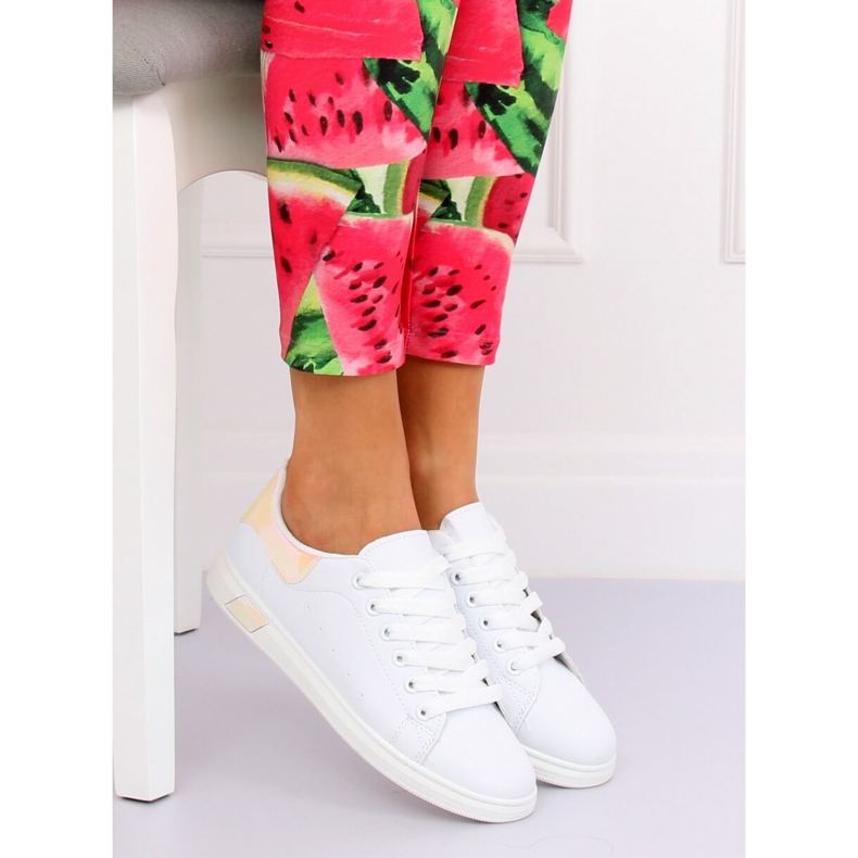 Valkoiset holografiset lenkkarit BL147NEW Samppanja valkoinen 2