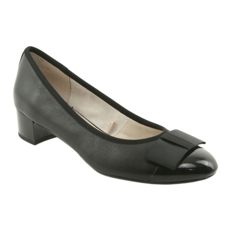 Naisten pumput, joissa on keula Caprice 22307 musta 1