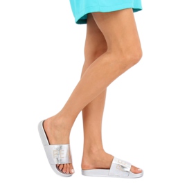 Hopeiset metalliset tossut WL169 Hopea harmaa 1