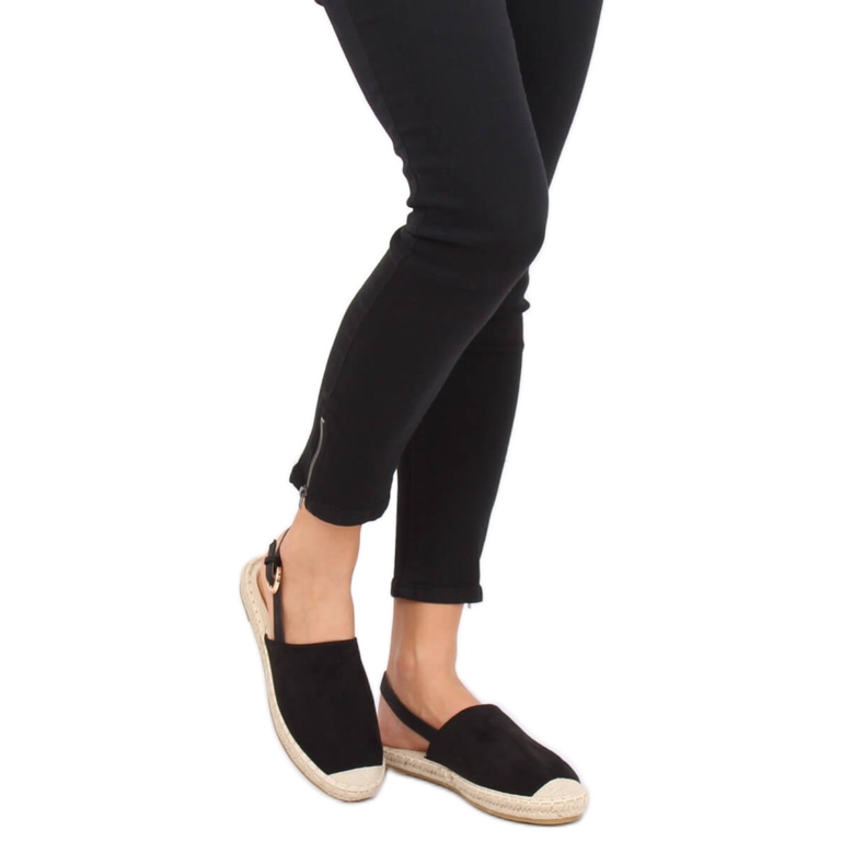 Mustat espadrillit avoimella kantapäällä musta HH-119 Musta 1