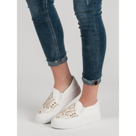 J. Star Valkoiset lippalakit tekojalokivillä valkoinen 1