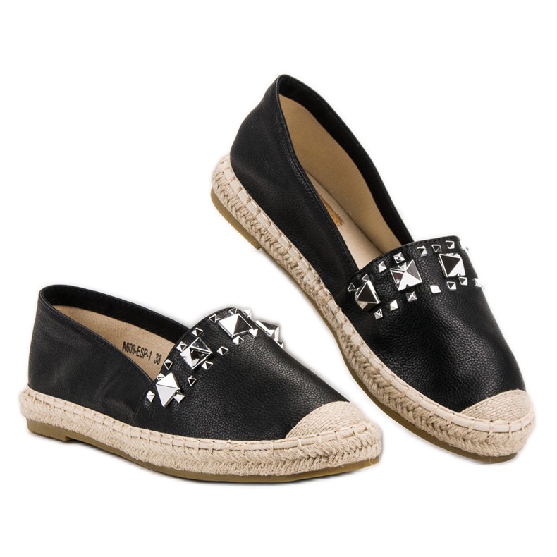 Bestelle Mustat espadrillit nastoilla 1