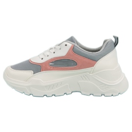 Tennarit alustalla valkoinen harmaa vaaleanpunainen 1