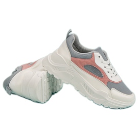 Tennarit alustalla valkoinen harmaa vaaleanpunainen 2