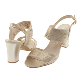 M.Daszyński Daszyńskin nahkapohjalliset sandaalit keltainen 4