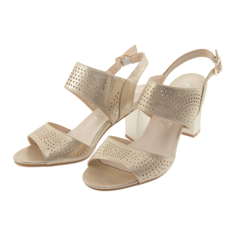 M.Daszyński Daszyńskin nahkapohjalliset sandaalit keltainen 3