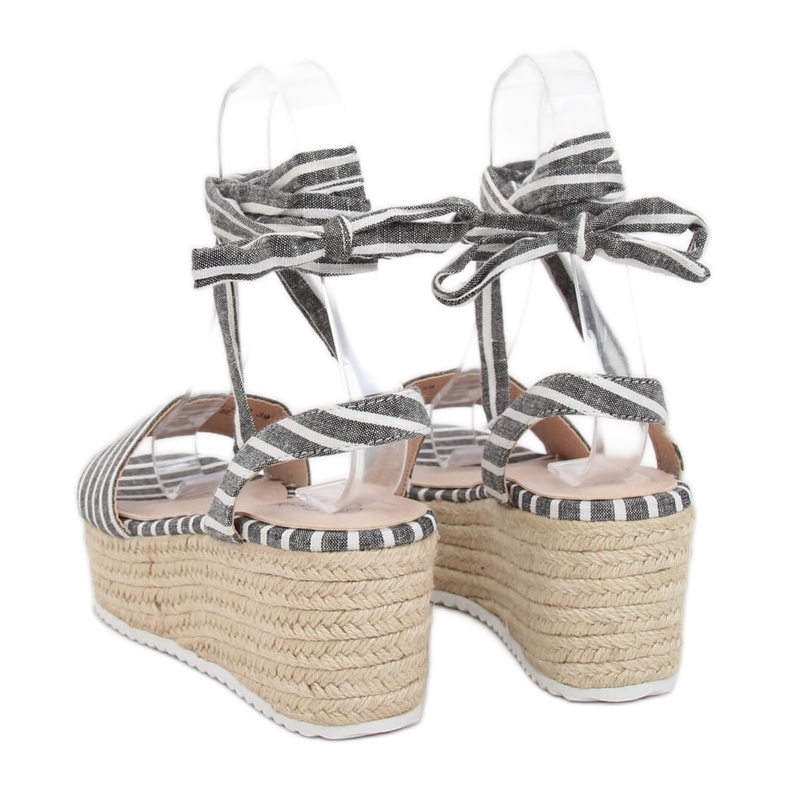 Musta kangas sandaalit GG-68P Musta 1