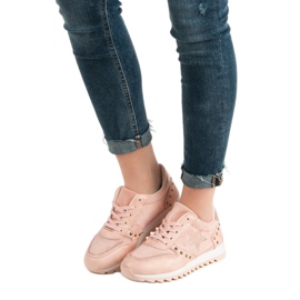 Urheilujalkineet kristalleilla vaaleanpunainen 1