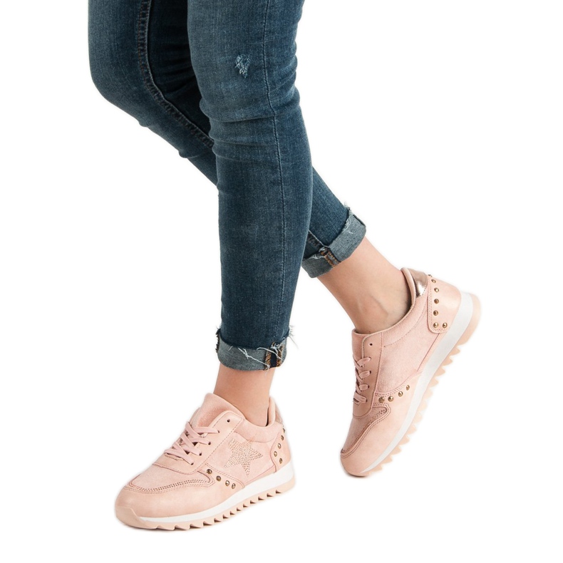 Urheilujalkineet kristalleilla vaaleanpunainen 2