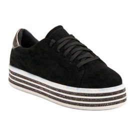 Suede Creepers kristalleilla musta 1