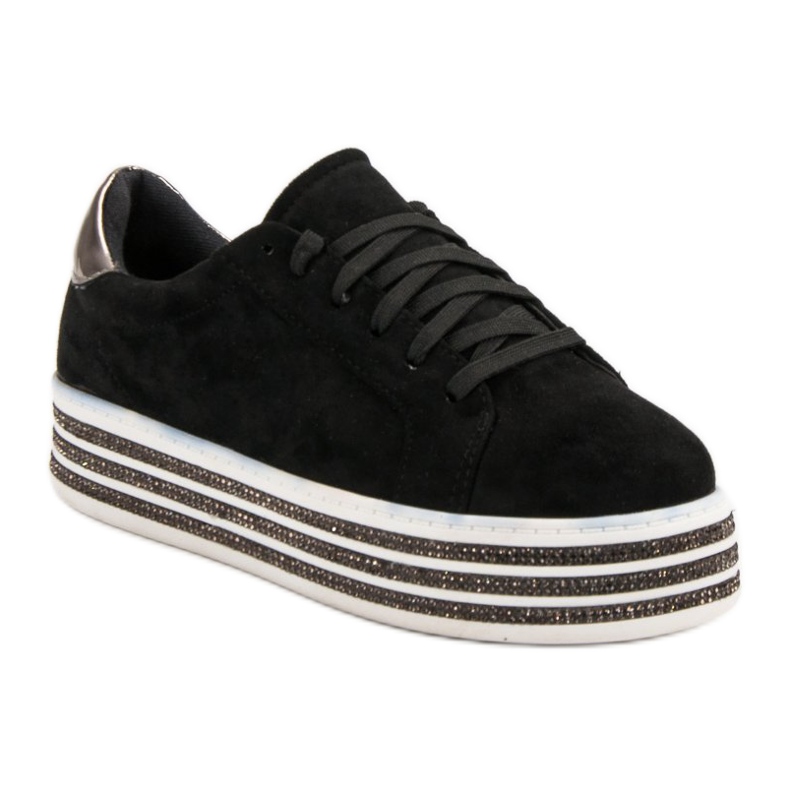 Suede Creepers kristalleilla musta 1