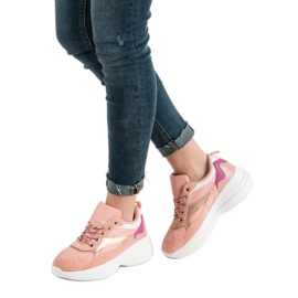 Muodikkaat jalkineet lavalla vaaleanpunainen 2