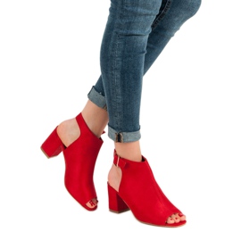 Super Mode Rakennetut sandaalit baarissa punainen 1