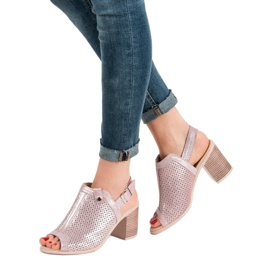 Filippo Nahkaverhoillut sandaalit vaaleanpunainen 2