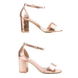 Laura Mode Muodikkaat ruusukultaiset sandaalit keltainen vaaleanpunainen 1