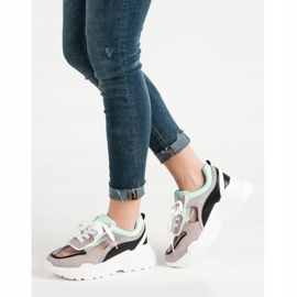 SHELOVET Läpinäkyvät lenkkarit alustalla harmaa 1