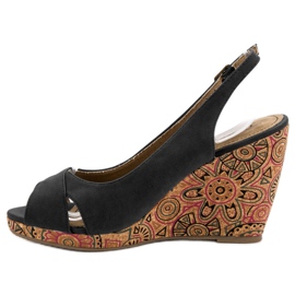 Corina Muodikkaat Ethno -sandaalit musta 2