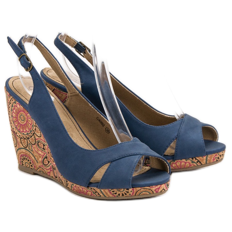 Corina Muodikkaat Ethno -sandaalit sininen 1