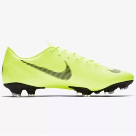 Nike Mercurial Vapor 12 Pro Fg M AH7382-701 jalkapallokengät keltainen keltainen 1