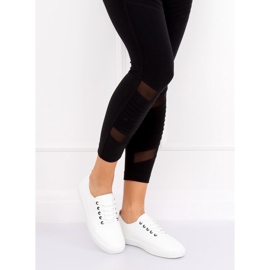 Valkoiset naisten lenkkarit WD009 WHITE / NAVY valkoinen 1