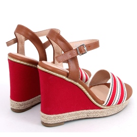 Punainen kiila sandaalit 9068 Punainen 2