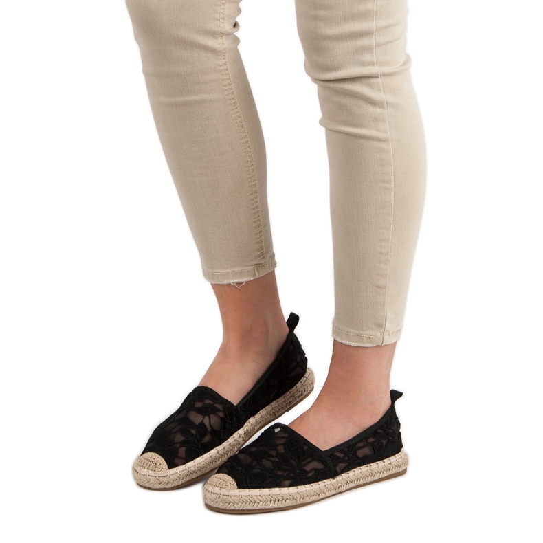 Lucky Shoes Musta Lace Espadrilles 1