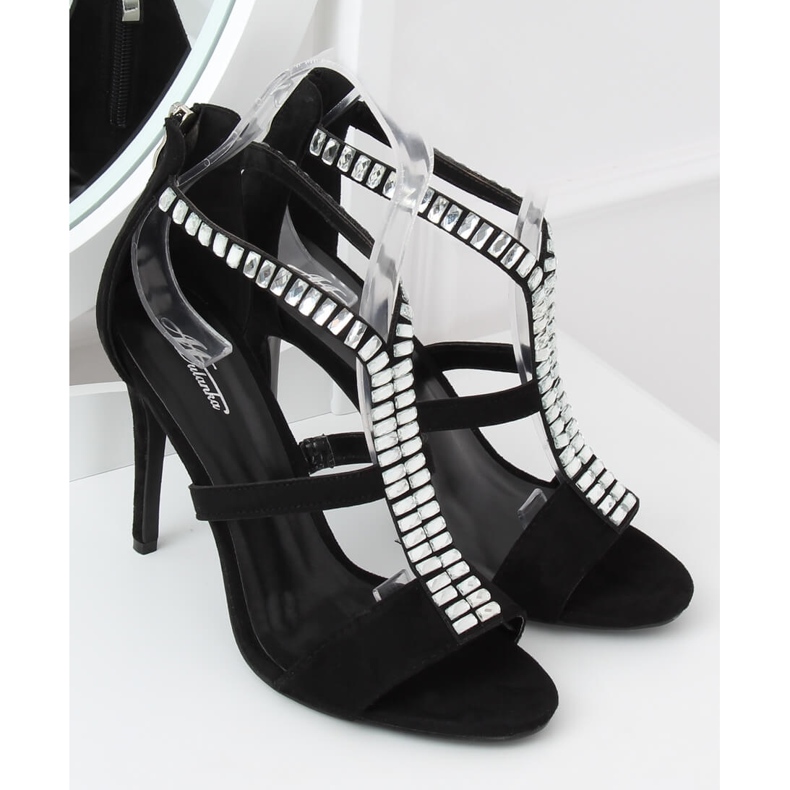 Mustat sandaalit korkokenkä B-60 Black 1