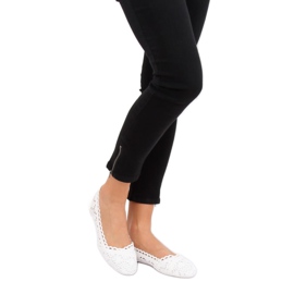 Valkoiset avoimet balerinat 4701 Valkoiset valkoinen 1