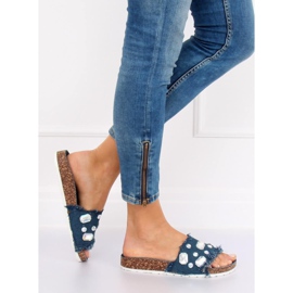 CK100 D.BLUE tummansiniset farkut tohvelit laivastonsininen 1