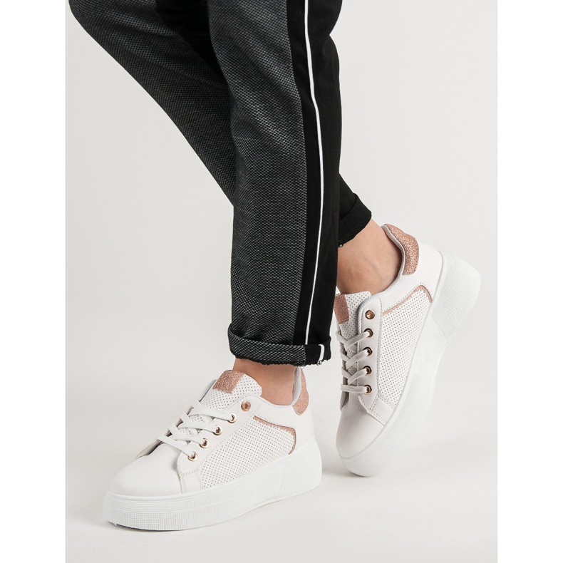 Urheilukengät glitterillä valkoinen 2