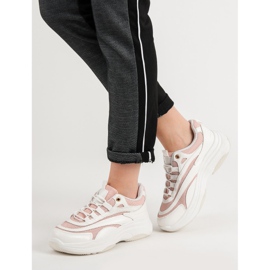 Valkoiset ja vaaleanpunaiset lenkkarit valkoinen vaaleanpunainen 2