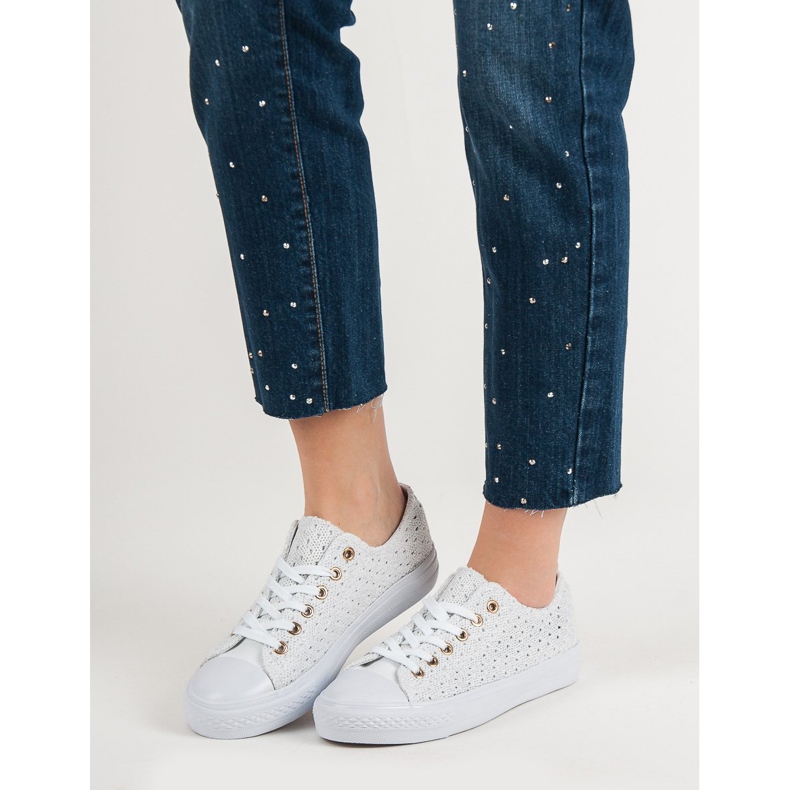 Valkoiset tekstiilikengät valkoinen 1