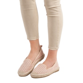 Lucky Shoes Jauhe Openwork Lords vaaleanpunainen 1