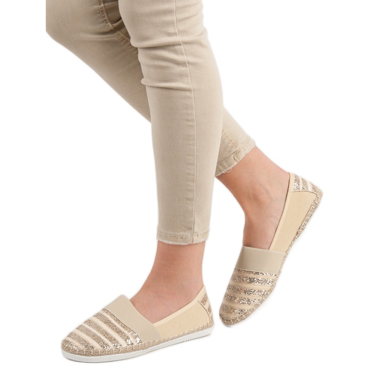Kayla Kiiltävät espadrillit keltainen 1