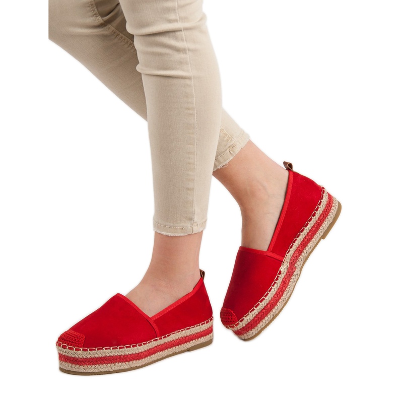 Coura Suede Espadrilles alustalla punainen 1