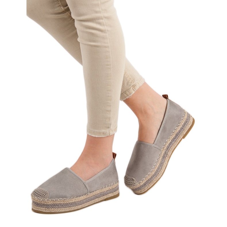 Coura Suede Espadrilles alustalla harmaa 2