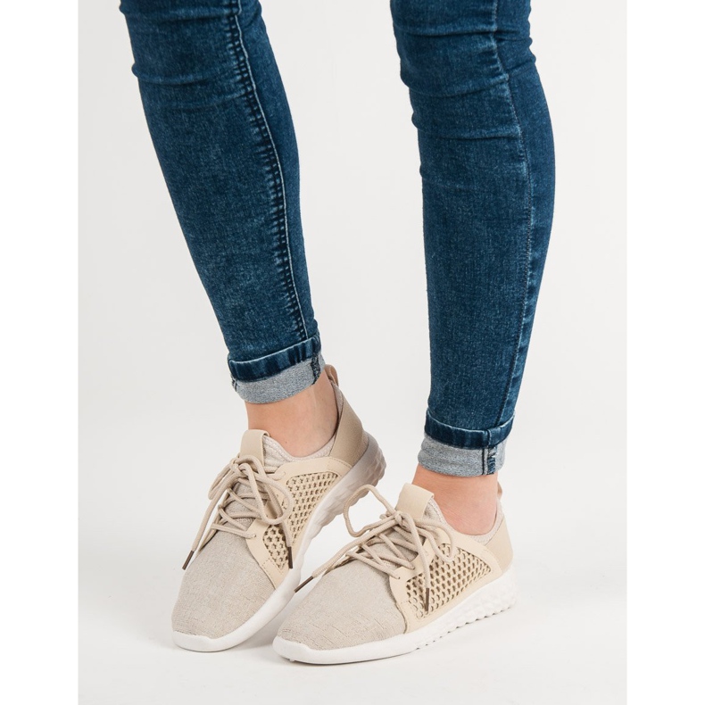 Muodikkaat tekstiilikengät ruskea 2