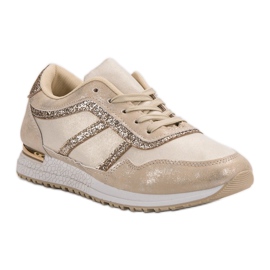 Urheilukengät glitterillä keltainen 1