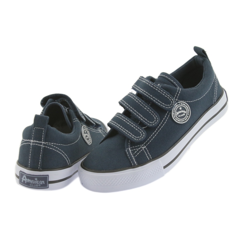 American Clubin tummansiniset velcro -lenkkarit valkoinen laivastonsininen 4