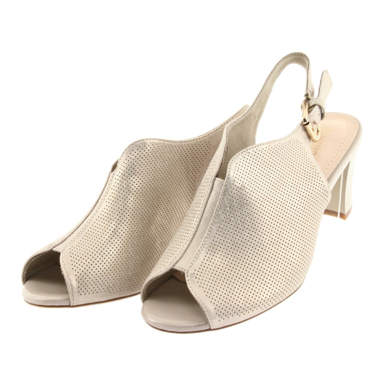 Sandaalit Sergio Leone 800 -pylväässä beige kultainen 3