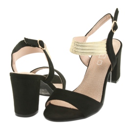 Sandaalit postitse Filippo 817 musta / kulta keltainen 4