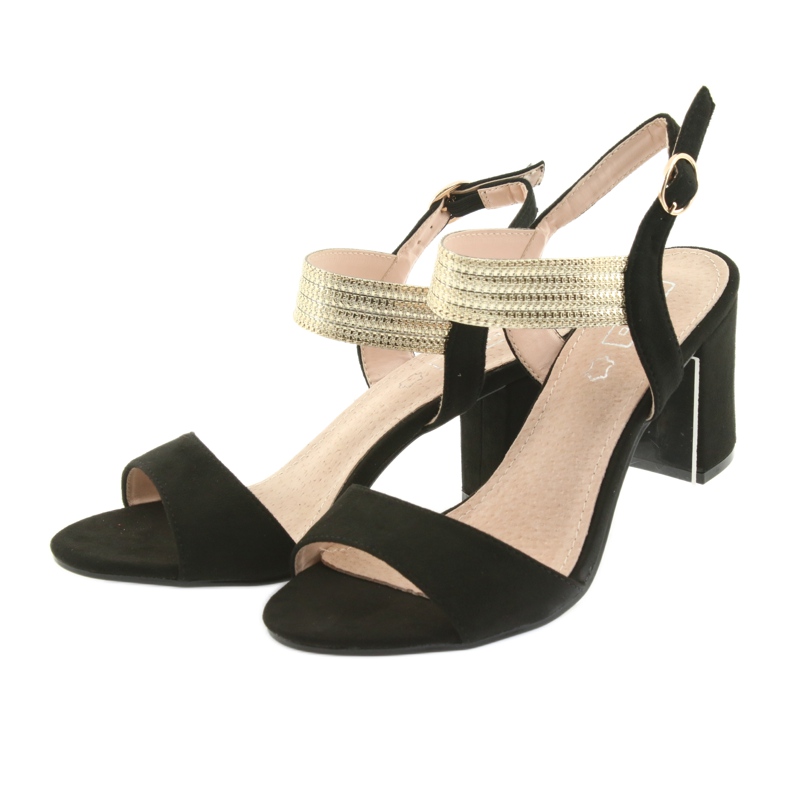 Sandaalit postitse Filippo 817 musta / kulta keltainen 3