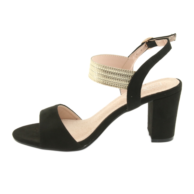 Sandaalit postitse Filippo 817 musta / kulta keltainen 2