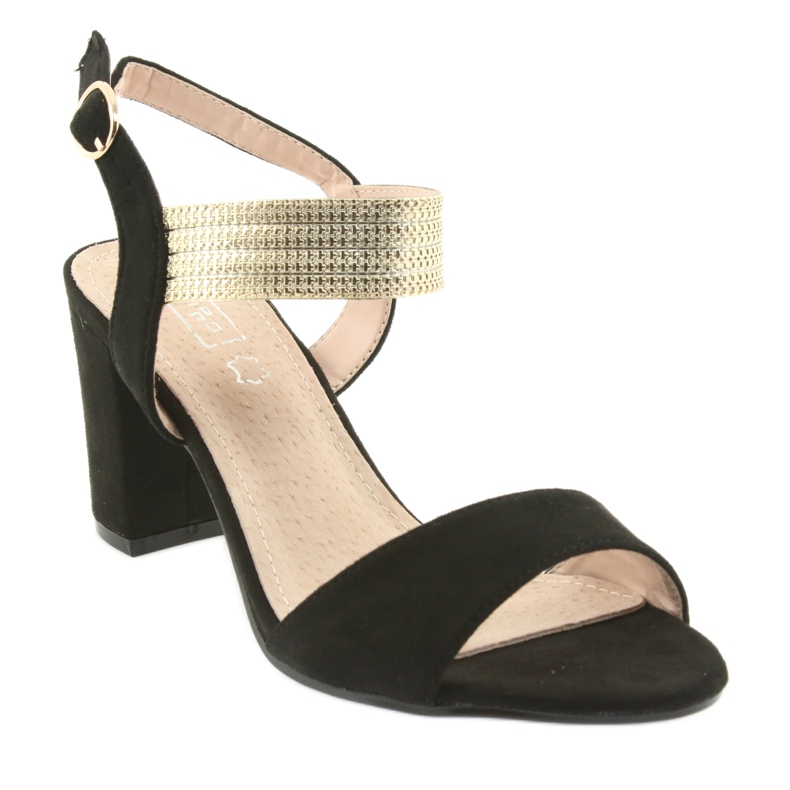 Sandaalit postitse Filippo 817 musta / kulta keltainen 1