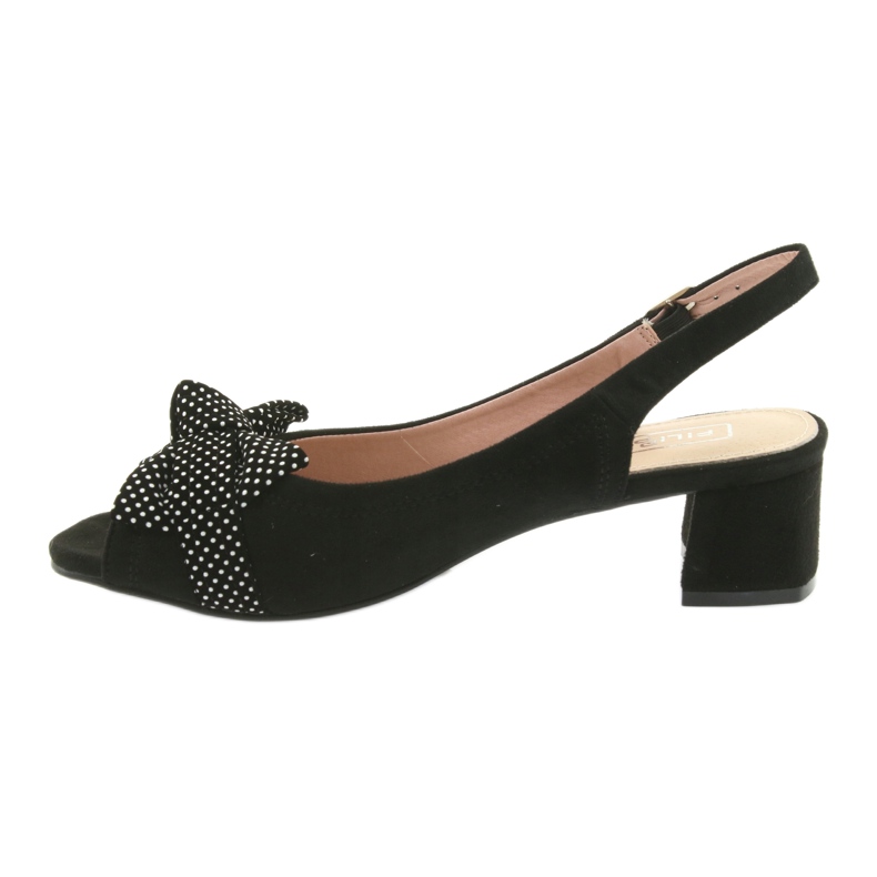 Rusetti Sandaalit Filippo 788 musta / pisteitä valkoinen 2